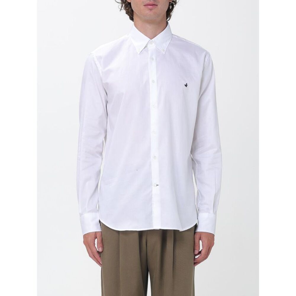 Brooksfield Men Button-Down Collar Casual Shirt Brooksfield In Oxford Cotton
